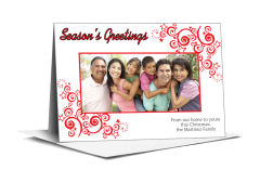 Season's Greetings Custom Holiday Card 7.875
